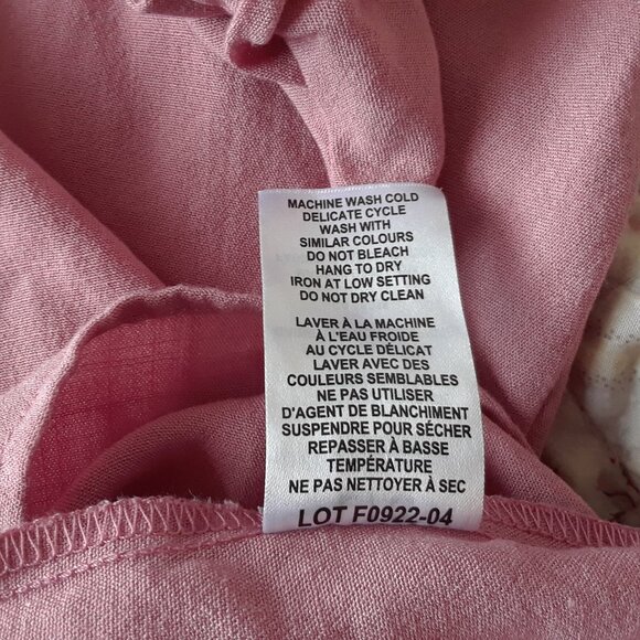 Rachel Rachel Roy Dusty Pink Short Sleeve Blouse Top L - Picture 8 of 8